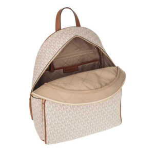 Balo Michael Kors hàng hiệu  size lớn Abbey Large Logo Backpack,  balo Michael Kors hàng hiệu size lớn, balo MK chính hãng unisex, balo MK chính hãng hàng hiệu màu trắng, balo MK du lịch, balo Michael Kors công sở đựng vừa laptop