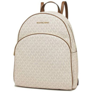 Balo Michael Kors hàng hiệu  size lớn Abbey Large Logo Backpack,  balo Michael Kors hàng hiệu size lớn, balo MK chính hãng unisex, balo MK chính hãng hàng hiệu màu trắng, balo MK du lịch, balo Michael Kors công sở đựng vừa laptop
