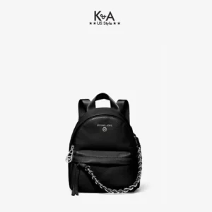 Balo Michael Kors mini Slater Black Leather Backpack,  balo MK mini hàng hiệu dạo phố, balo michael kors chính hãng, balo MK mini thời trang giành cho nữ, balo Michael Kors chính hãng authentic, balo michael kors mini authentic du lịch sành điệu