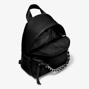 Balo Michael Kors mini Slater Black Leather Backpack,  balo MK mini hàng hiệu dạo phố, balo michael kors chính hãng, balo MK mini thời trang giành cho nữ, balo Michael Kors chính hãng authentic, balo michael kors mini authentic du lịch sành điệu