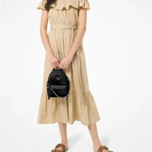 Balo Michael Kors mini Slater Black Leather Backpack,  balo MK mini hàng hiệu dạo phố, balo michael kors chính hãng, balo MK mini thời trang giành cho nữ, balo Michael Kors chính hãng authentic, balo michael kors mini authentic du lịch sành điệu