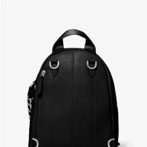 Balo Michael Kors mini Slater Black Leather Backpack,  balo MK mini hàng hiệu dạo phố, balo michael kors chính hãng, balo MK mini thời trang giành cho nữ, balo Michael Kors chính hãng authentic, balo michael kors mini authentic du lịch sành điệu
