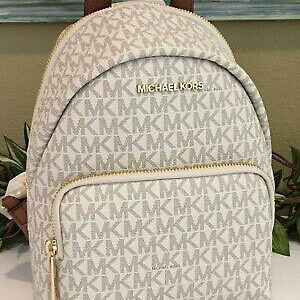 Balo Michael Kors Erin Small Vanilla Conv Backpack, balo Michael Kors chính hãng authentic, balo michael kors mini authentic size nhỏ màu trắng logo