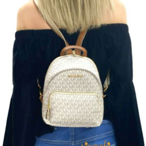 Balo Michael Kors Erin Small Vanilla Conv Backpack, balo Michael Kors chính hãng authentic, balo michael kors mini authentic size nhỏ màu trắng logo