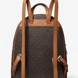 Ba lô Michael Kors nữ size trung màu nâu Abbey Medium Backpack Brown Logo