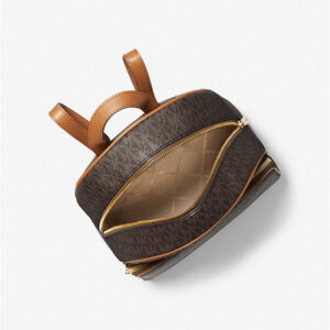 Ba lô Michael Kors nữ size trung màu nâu Abbey Medium Backpack Brown Logo