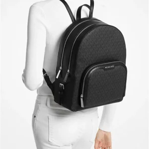 Balo Michael Kors Nữ Size Lớn Jaycee Large Black Logo Backpack