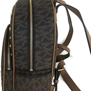 Balo Michael Kors cho nữ chính hãng USA Abbey Studded Brown backpack,  balo MK hàng hiệu chính hãng màu nâu, balo MK hàng hiệu du lịch, balo MK authentic màu nâu giành cho nữ, balo michael kors hàng hiệu size trung màu nâu, balo michael kors chính hãng cô