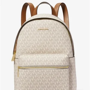 Balo Michael Kors 30S3GYDB6B Sally Medium 2-In-1 Logo and Faux Leather Backpack Vanilla