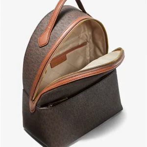 Balo Michael Kors Nữ Size Medium 35F3G6HB6B Valerie Brown Logo Backpack