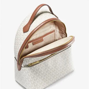 Balo Michael Kors Nữ Size Medium 35F3G6HB6B Valerie Vanilla Logo Backpack