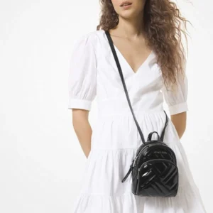 Balo mini Michael Kors hàng hiệu  Abbey Mini BKPK Xbody Black backpack