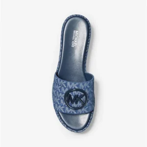 Dép Michael Kors Màu Xanh 40S1SDFS1Y Sadler Wedge Denim