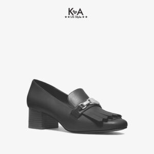 Giày lười Michael Kors Authentic USA cho nữ 40T9CHMP1L Charlton Leather Kiltie Loafer