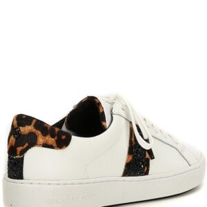 Giày sneaker Michael Kors Authentic USA cho nữ 43F0IRFP7L IRVING STRIPE LACE UP LEATHER. Size 5 ~ 35