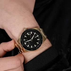 Đồng hồ MIchael nam MK8816 Oversized Layton Gold Tone Watch 44mm Black Gold