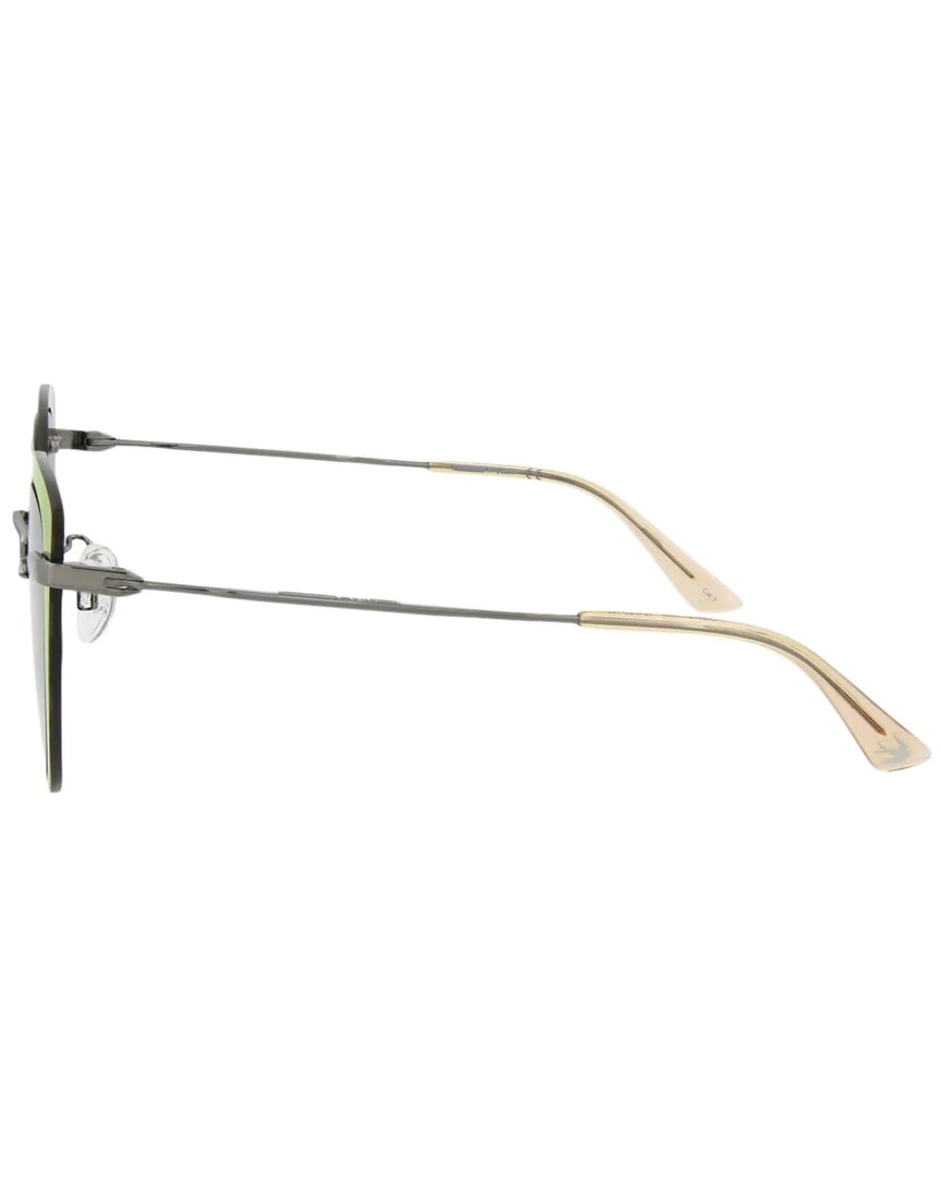 Mắt Kính Alexander Mcqueen MQ0284S 004 - Ruthenium-Ruthenium-Blue