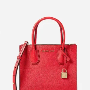 Túi Đeo Chéo Michael Kors Mercer Handbag Pebble Leather Bright Red Small