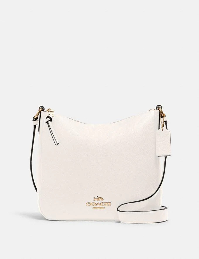 Túi Xách Coach Màu Trắng Đeo Chéo C1648 Pebbed Leather Ellie File White