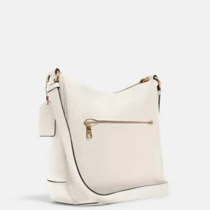 Túi Xách Coach Màu Trắng Đeo Chéo C1648 Pebbed Leather Ellie File White
