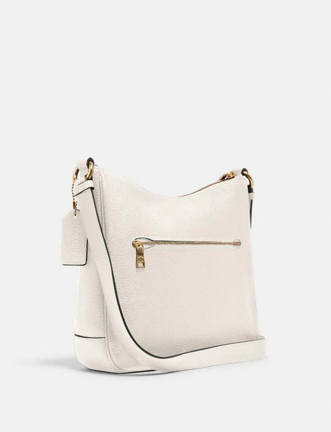 Túi Xách Coach Màu Trắng Đeo Chéo C1648 Pebbed Leather Ellie File White