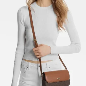 Túi Michael Kors 35F4GTVC1B Jet Set Travel Sm Flap Xbody Brown