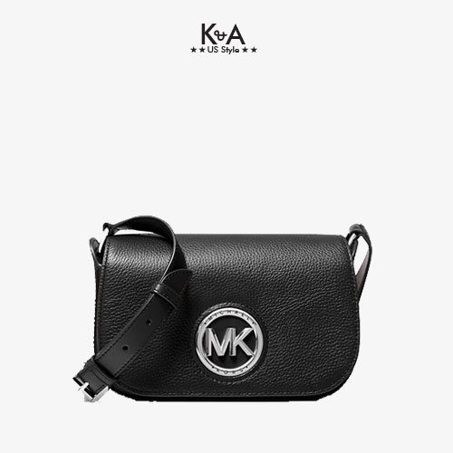 Túi Michael Kors đeo chéo 30T0S1MM1L Samira Small Pebbled Leather Messenger Bag Black