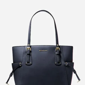 Túi Michael Kors Công Sở 30H1GV6T4T Voyager Ew Tote Leather Navy Large Bag