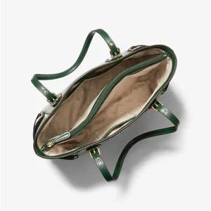 Túi Michael Kors Công Sở 30H1GV6T5LVoyager Ew Tote Leather Moss Green Large Bag