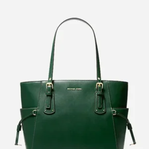Túi Michael Kors Công Sở 30H1GV6T5LVoyager Ew Tote Leather Moss Green Large Bag