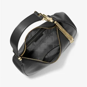 Túi Xách Michael Kors Đeo Vai Màu Đen Piper Large Pebbled Leather Shoulder Bag