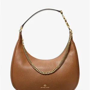 Túi Xách Michael Kors Đeo Vai Màu Nâu Piper Large Pebbled Leather Shoulder Bag