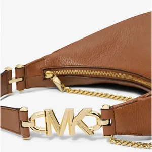 Túi Xách Michael Kors Đeo Vai Màu Nâu Piper Large Pebbled Leather Shoulder Bag