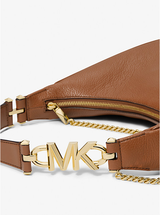 Túi Xách Michael Kors Đeo Vai Màu Nâu Piper Large Pebbled Leather Shoulder Bag