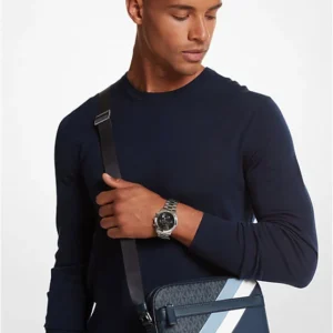 Túi Nam Michael Kors Đeo Chéo Cooper Logo and Striped Crossbody Bag
