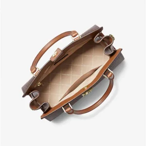 Túi Michael Kors Công Sở Size Lớn 35F1GHMS1B Hamilton Large Satchel Brown