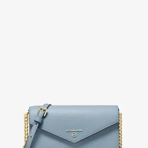 Túi Xách Michael Kors Màu Xanh Đeo Chéo 32S0GT9C7L Jet Set Charm Crossbody Pale Blue