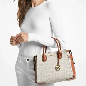 Túi Đeo Chéo Sizre Trung Mercer Medium Logo and Leather Belted Satchel