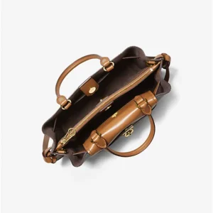 Túi Michael Kors Đeo Chéo Màu Nâu Hamilton Legacy Small Logo Belted Satchel