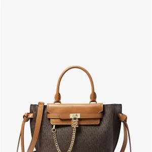 Túi Michael Kors Đeo Chéo Màu Nâu Hamilton Legacy Small Logo Belted Satchel