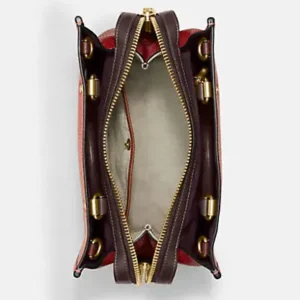 Túi xách Coach nữ công sở C6461 Rouge 25 Colorblock