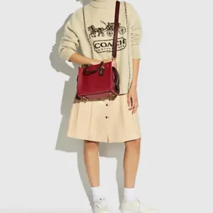 Túi xách Coach nữ công sở C6461 Rouge 25 Colorblock