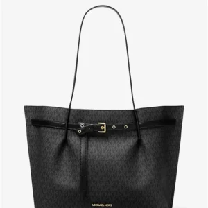 Túi Xách Michael Kors Màu Đen Đeo Vai Lớn 35S1GU5T7B Emilia Large EW Tote Bag Black