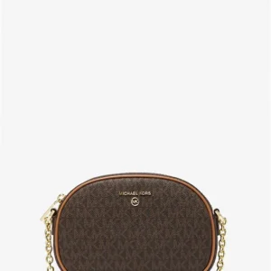 Túi Xách Michael Kors Màu Nâu Đeo Chéo 32F2GT9C0B Jet Set Charm Small Oval Crossbody bag Brown