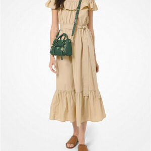 Túi xách Michael Kors mini đeo chéo màu xanh lá mã 32T0GCCC0L- MOSS- CARINE,tui xach hang hieu mini,  tui xach Michael Kors hang hieu nu, tui xach Mk mini mau xanh la, tui xach MK deo cheo mau xanh la, gio xach Michael Kors mini deo cheo