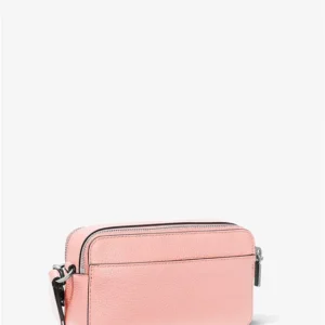 Túi xách Michael Kors Màu Hồng Đeo Chéo Jet Set Sm Dbl Zp Camra Chn Xbody Leather Bag