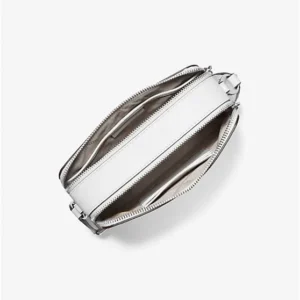 Túi xách Michael Kors Màu Trắng Đeo Chéo Jet Set Sm Dbl Zp Camra Chn Xbody Leather Bag