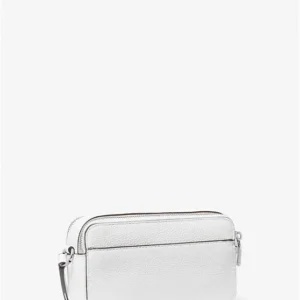 Túi xách Michael Kors Màu Trắng Đeo Chéo Jet Set Sm Dbl Zp Camra Chn Xbody Leather Bag