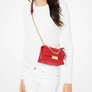 Túi xách Michael Kors hàng hiệu nữ Cece Mini Bright Red Xs Chain Xbody Bag, túi xách Michael Kors hàng hiệu nữ, túi xách Mk mini màu đỏ, túi xách MK đeo chéo màu đỏ, giỏ xách Michael Kors mini đeo chéo
