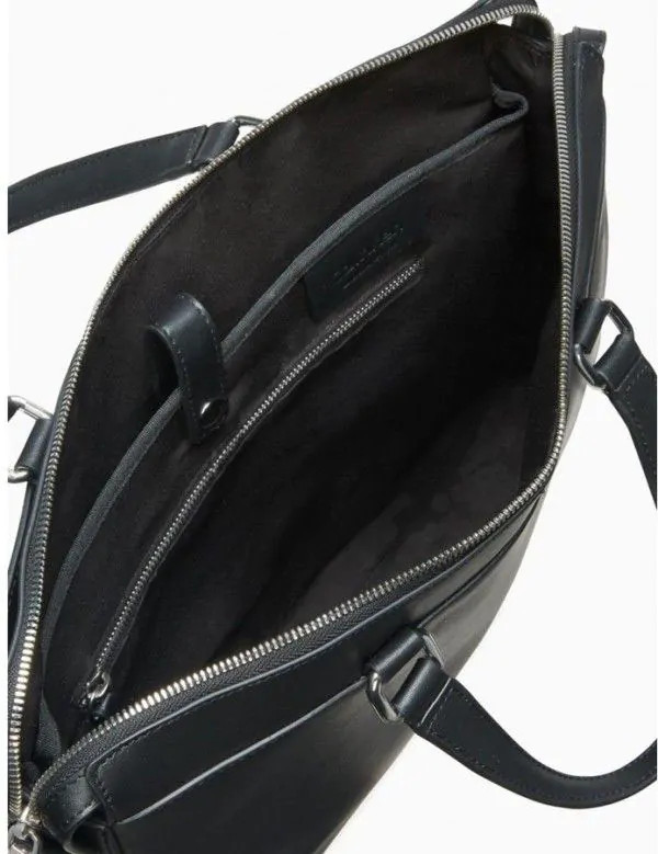 Túi Calvin Klein Nam 46209953 Refined Leather Slim Briefcase